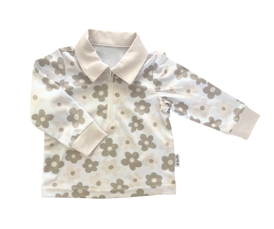 Neutral Florals Fishing Shirt