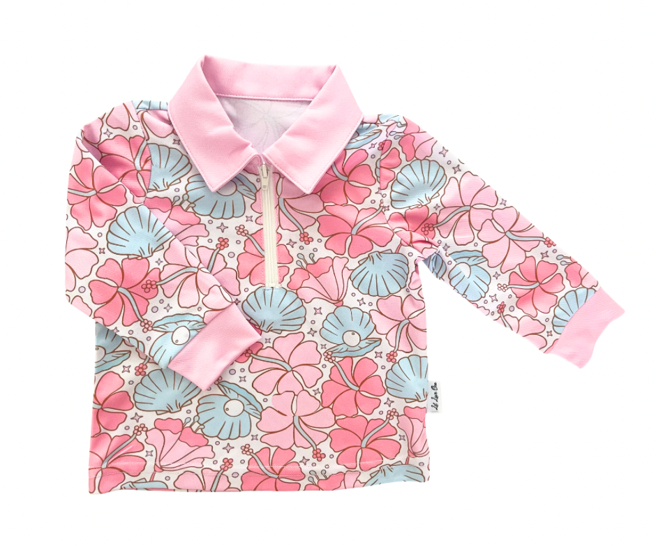Florals and Seashells Fishing Shirt