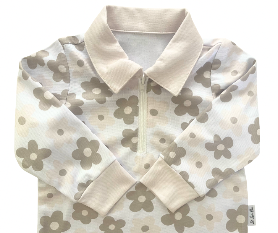 Neutral Florals Fishing Shirt