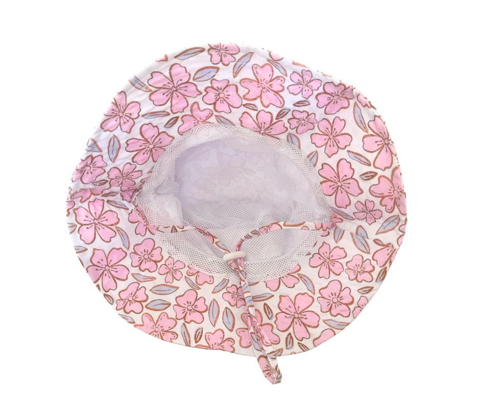 Pink Florals Adjustable Hat