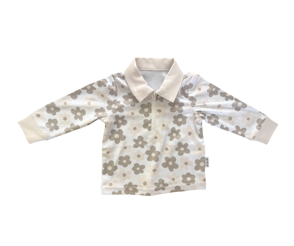 Neutral Florals Fishing Shirt