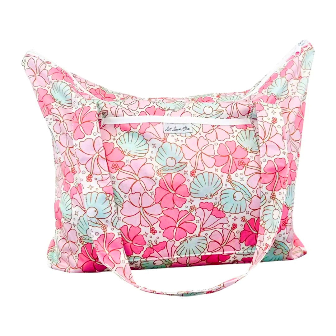 Florals and Seashells Tote Bag