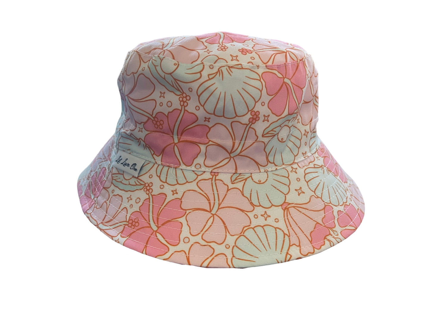 Florals and Seashells Adjustable Hat