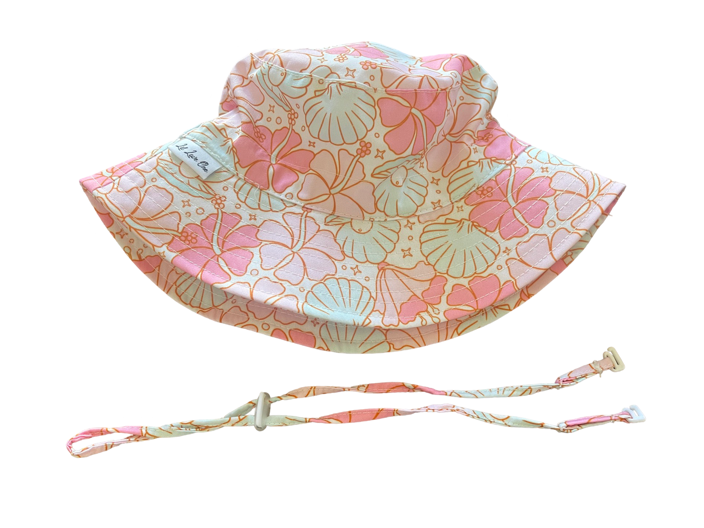 Florals and Seashells Adjustable Hat