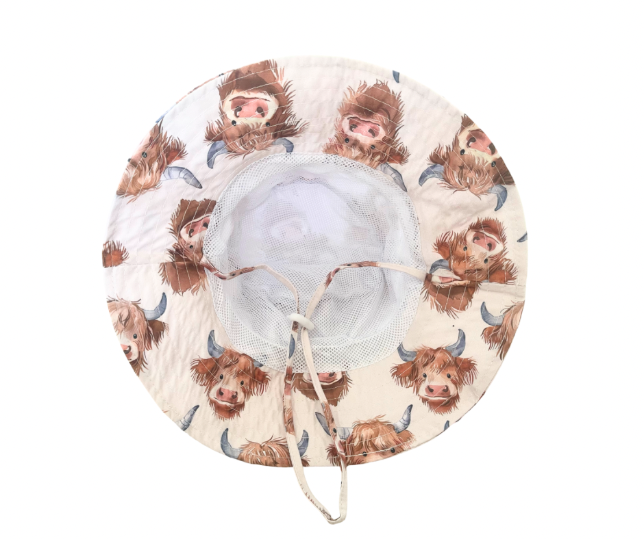 Scruffy Highland Cow Adjustable Hat