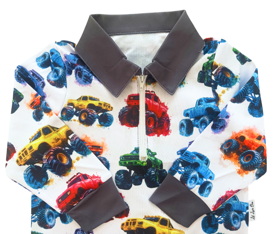 Monster Trucks Fishing Shirt