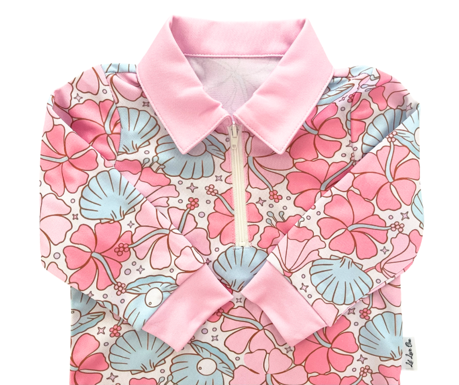 Florals and Seashells Fishing Shirt