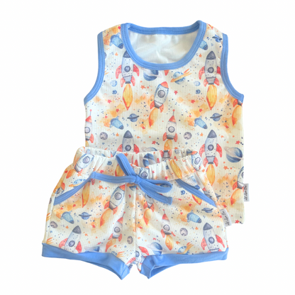 Rocket Space Tank Top & Shorts 2pc Set