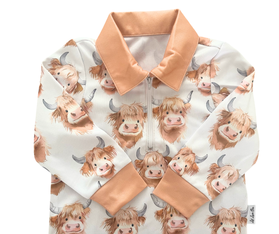Scruffy Highland Cow Fishing Shirt