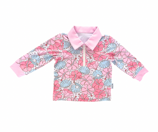 Florals and Seashells Fishing Shirt