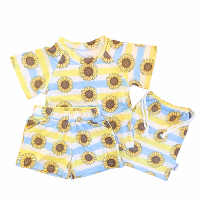 Sunflower Stripes Shirt, Shorts & Bag 3pc Set