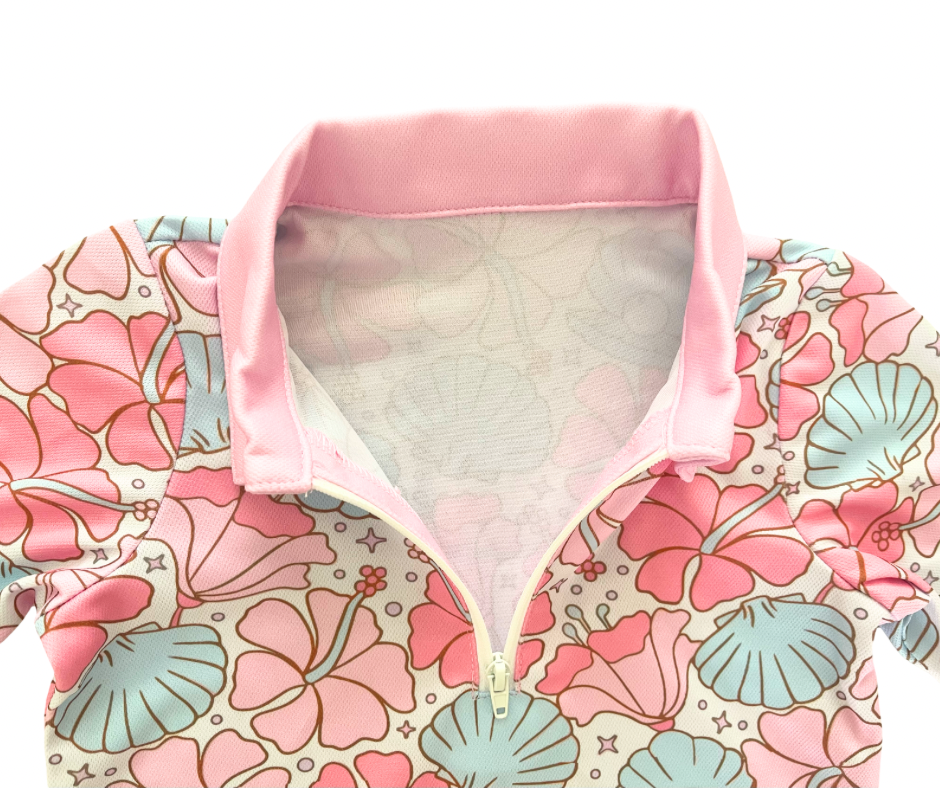 Florals and Seashells Fishing Shirt