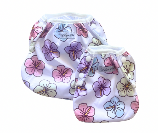 Dreamy Hibiscus Swim Nappy