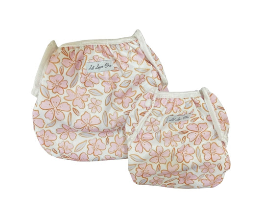 Pink Florals Swim Nappy