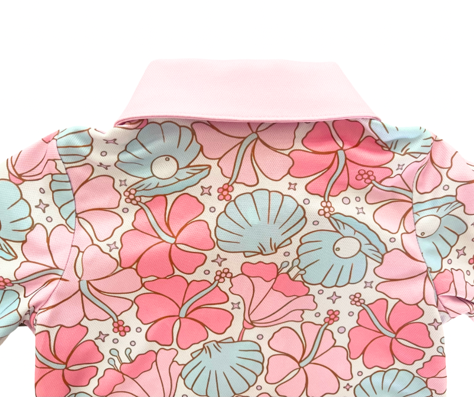 Florals and Seashells Fishing Shirt