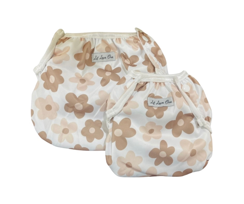 Neutral Florals Swim Nappy