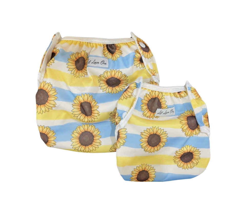 Sunflower Stripes Swim Nappy