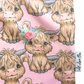 Rosy Ruffles Highland Cow Fishing Shirt