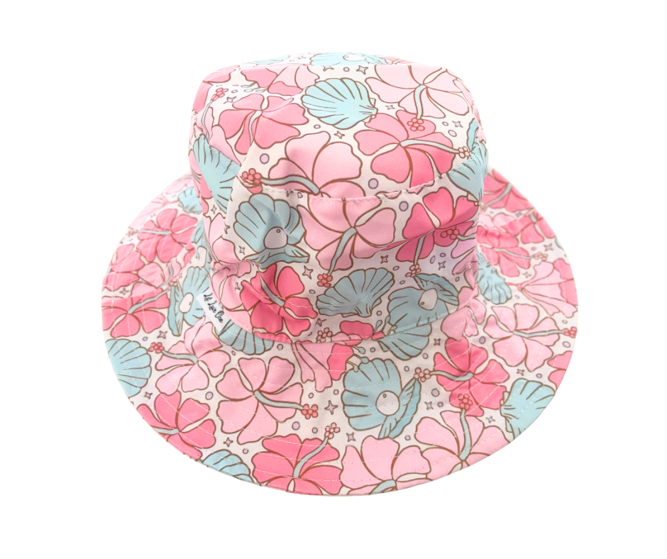 Florals and Seashells Adjustable Hat