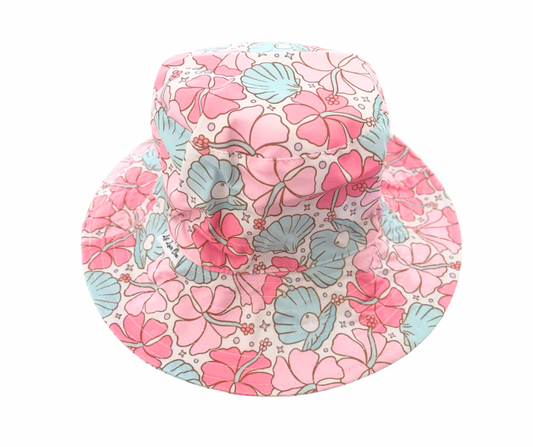 Florals and Seashells Adjustable Hat
