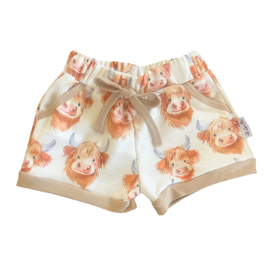 Highland Cow Tank Top & Shorts 2pc Set