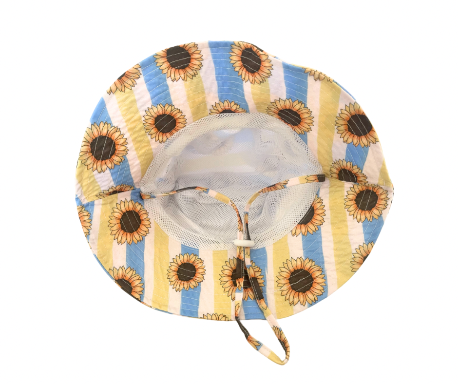 Sunflower Stripes Adjustable Hat