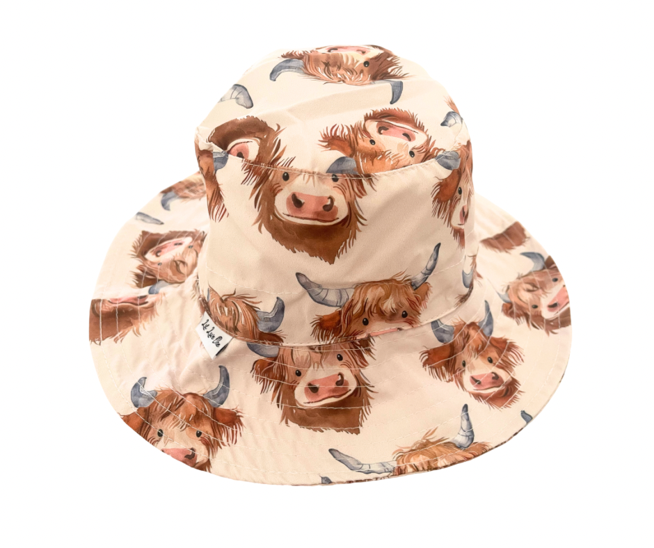 Scruffy Highland Cow Adjustable Hat