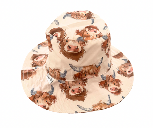 Scruffy Highland Cow Adjustable Hat