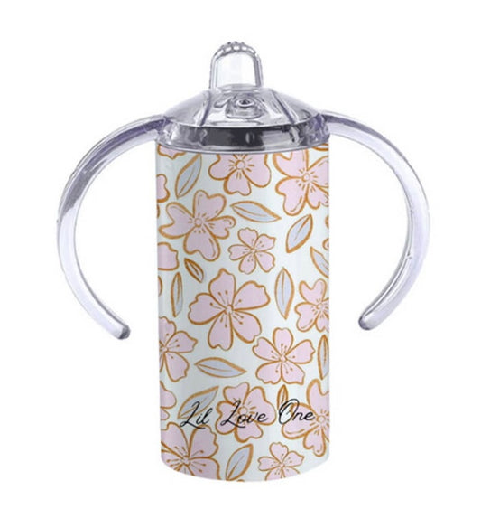 Pink Florals Insulated Drink Bottle