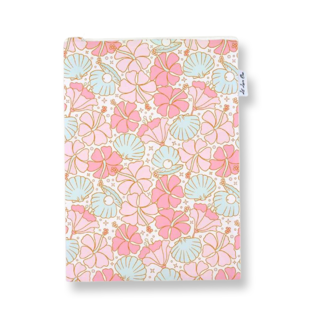 Florals and Seashells Laundry Bag