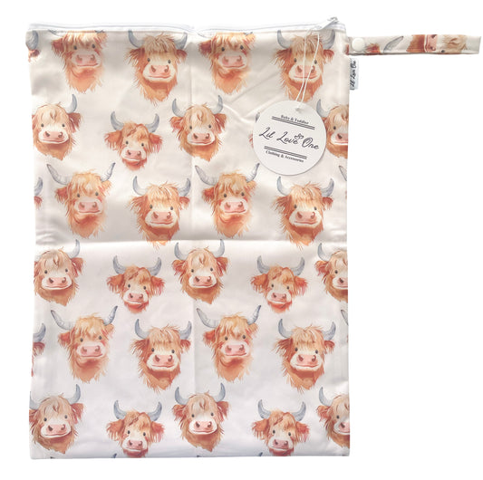 Scruffy Highland Cow Wet Bag