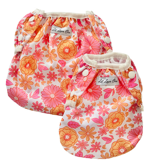 Sunset Bloom Swim Nappy