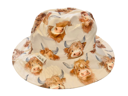 Scruffy Highland Cow Adjustable Hat
