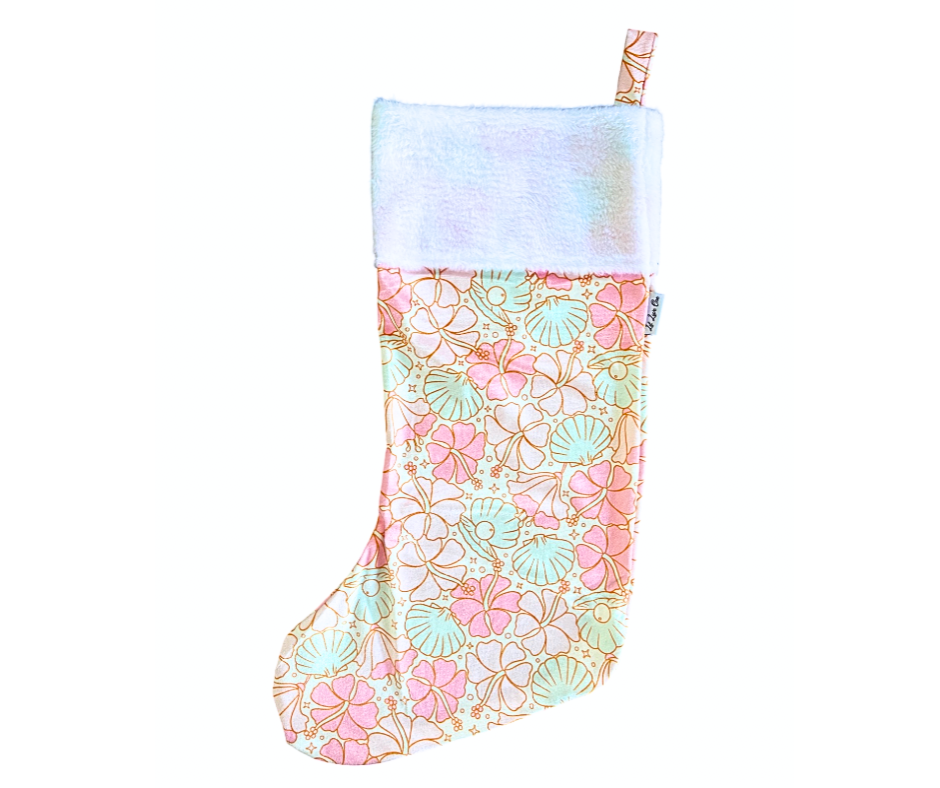 Florals and Seashells Stocking